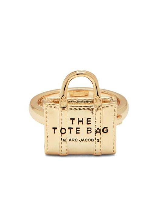 Marc Jacobs The Mini Icon Bag Ring in het Metallic