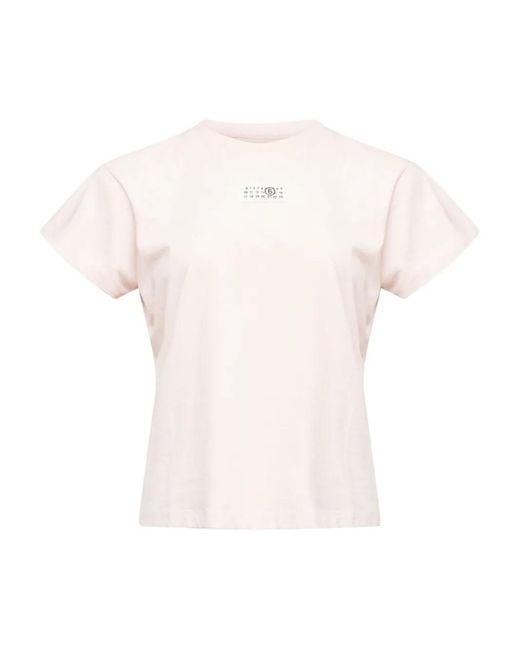 MM6 by Maison Margiela Pink Roundneck T-Shirt
