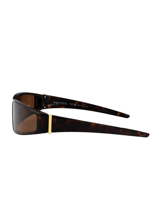 McQueen Brown Tortoiseshell Frame Cat-Eye Sunglasses for men