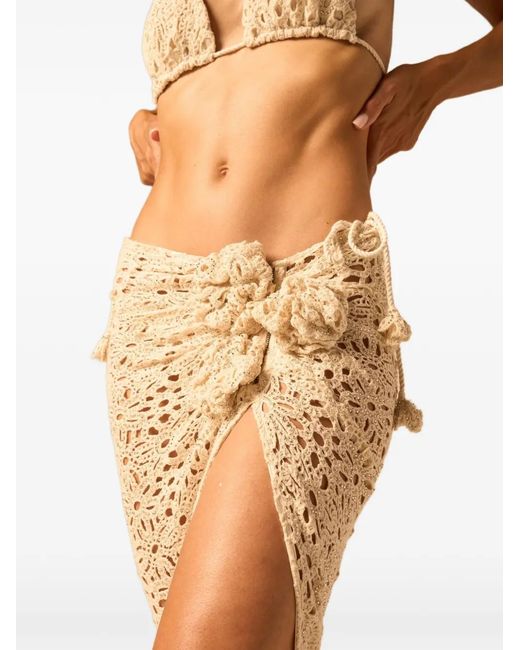 JBQ Natural Coco Floral Tie Side Skirt