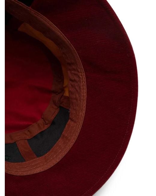 Kangol Red Patchwork Corduroy Bucket Hat