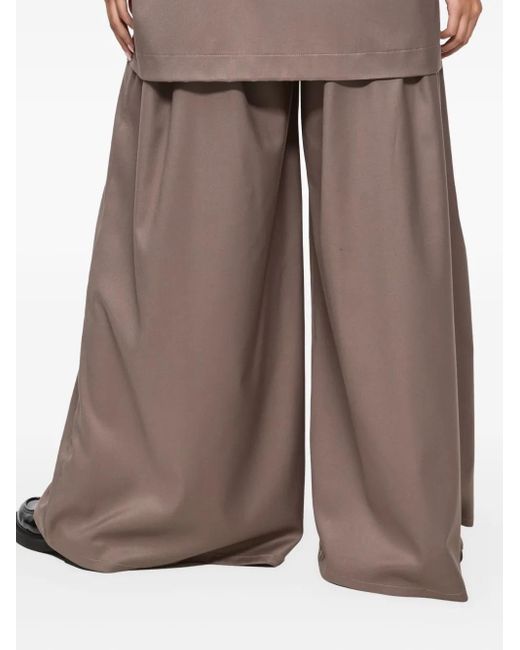 Hamza Brown Kimi Pleated Trousers