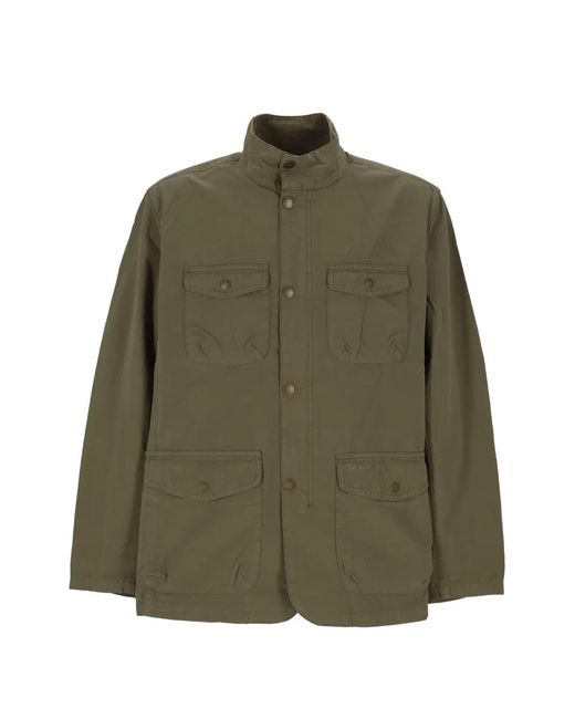 Barbour Green Flap-Pocket Jacket for men