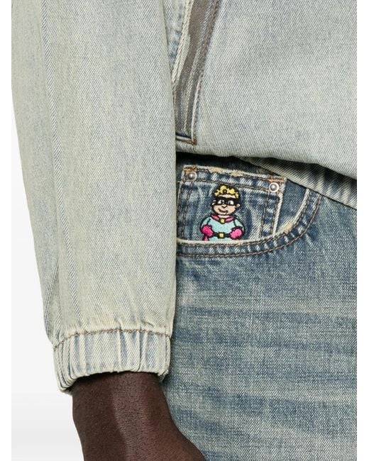 Jean À Patch Oiseau Kidsuper pour homme en coloris Blue