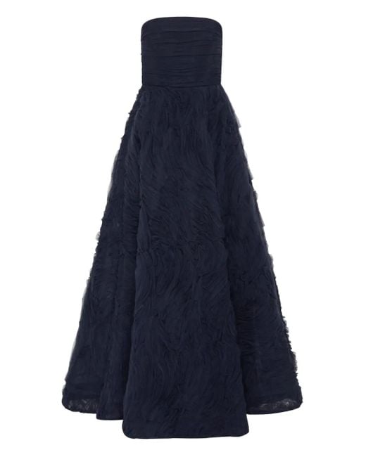 Rebecca Vallance Blue Fernanda Organza Gown