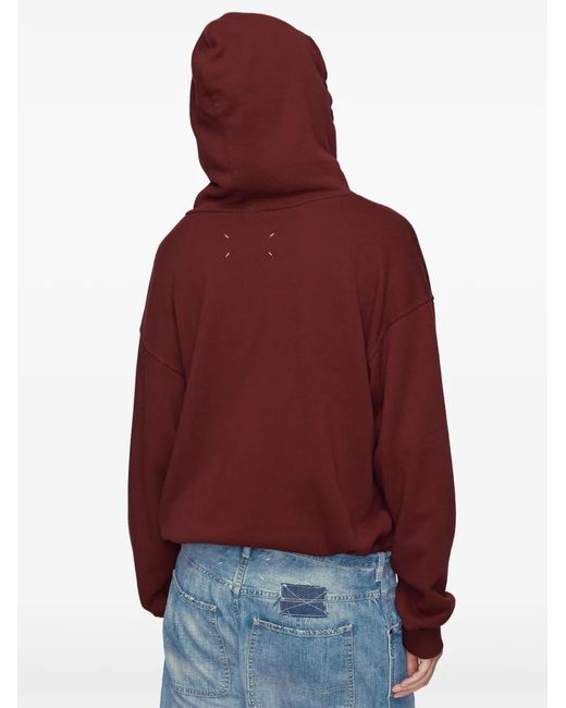 Maison Margiela Red Cotton Hoodie
