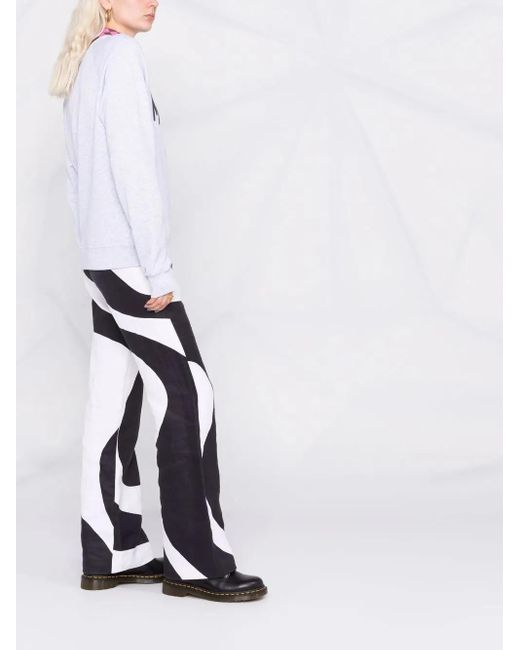 MSGM Sweater Met Logoprint in het White