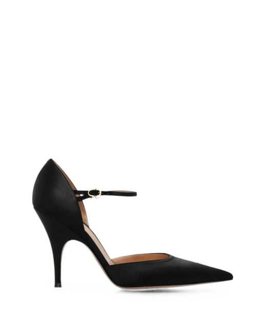 Gianvito Rossi Black Sofia Satin Pumps