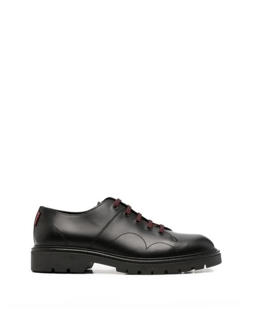 Paul Smith Black Ernie Panelled Leather Derby Shoes for men