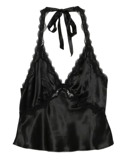 Reformation Black Monica Top