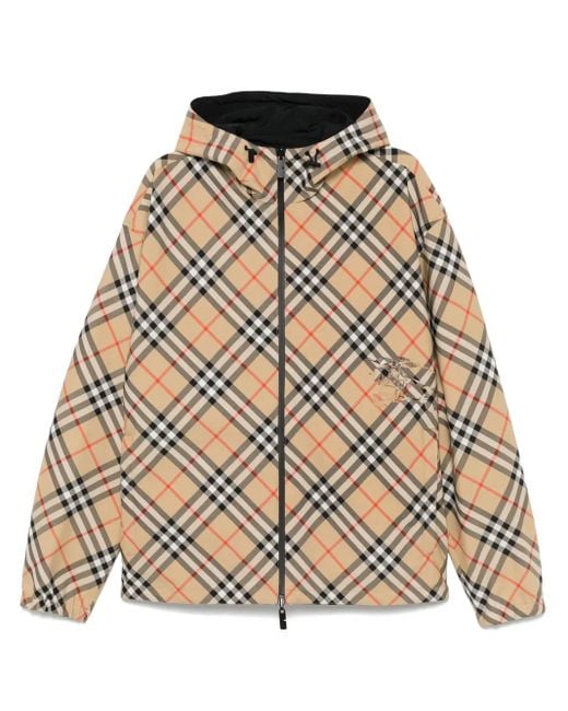 Chaqueta Reversible Con Motivo Check Burberry de hombre de color Natural