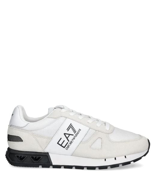 EA7 White Ea7 Logo Sneakers