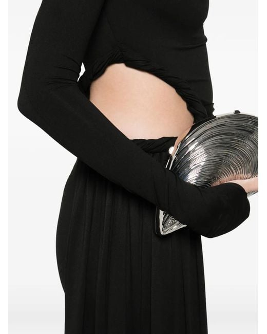 Axel 113 Black Tyla Cut-Out Draped Mini Dress