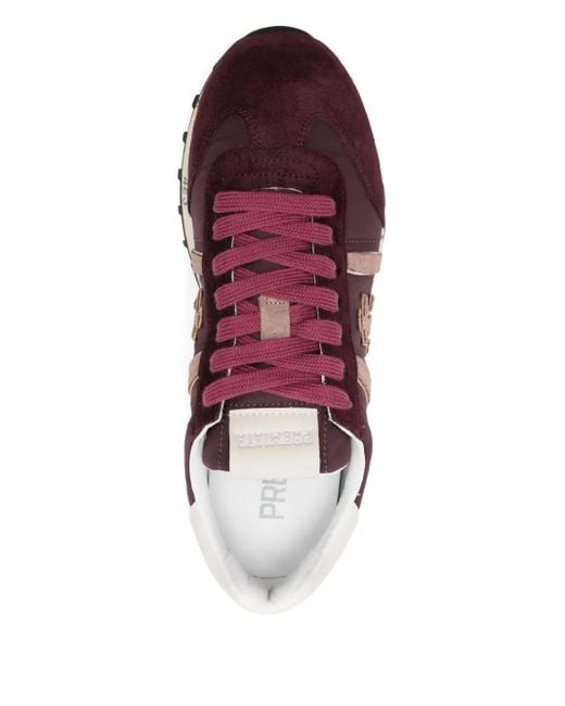 Premiata Sneakers Met Suède Vlakken in het Brown