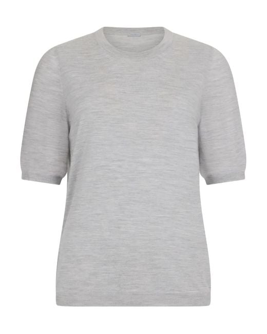 Malo Gray Short-Sleeve Crew-Neck Top