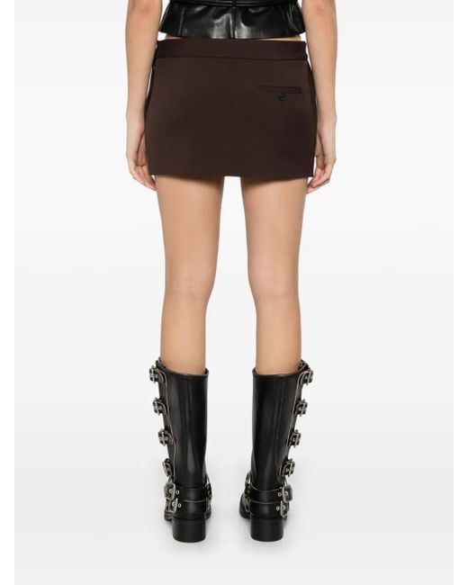 Wardrobe NYC Brown Micro Mini Skirt