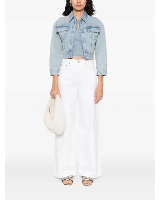 Agolde White Cotton Jeans