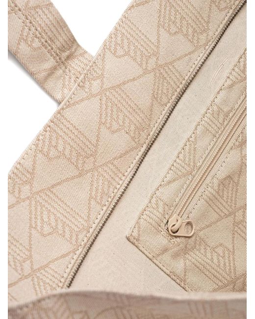 Lacoste Natural Summer Pack Geometric-Pattern Tote Bag