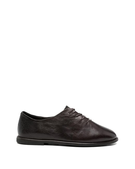 SERGIO MORETTI FIRENZE Black Lace-Up Leather Oxford Shoes