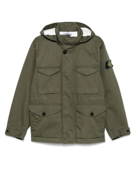 Stone Island Jack Met Compass-Logopatch in het Green voor heren