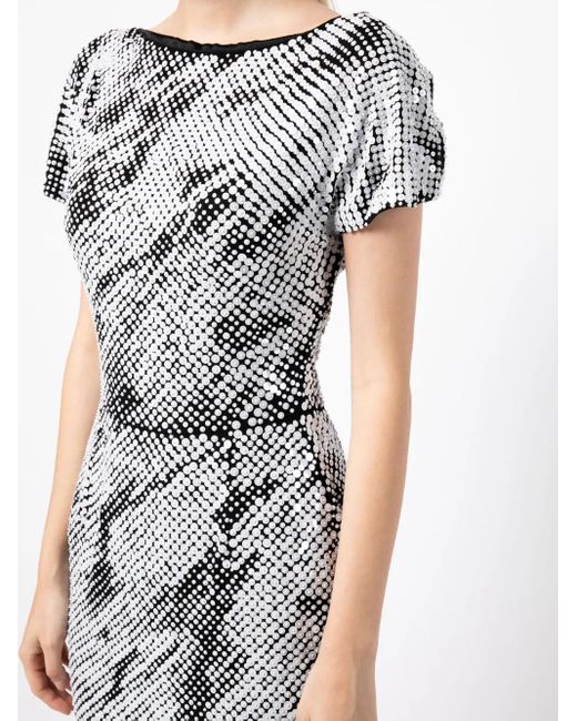 Maticevski Gray Operative Sequin-Embellished Dress
