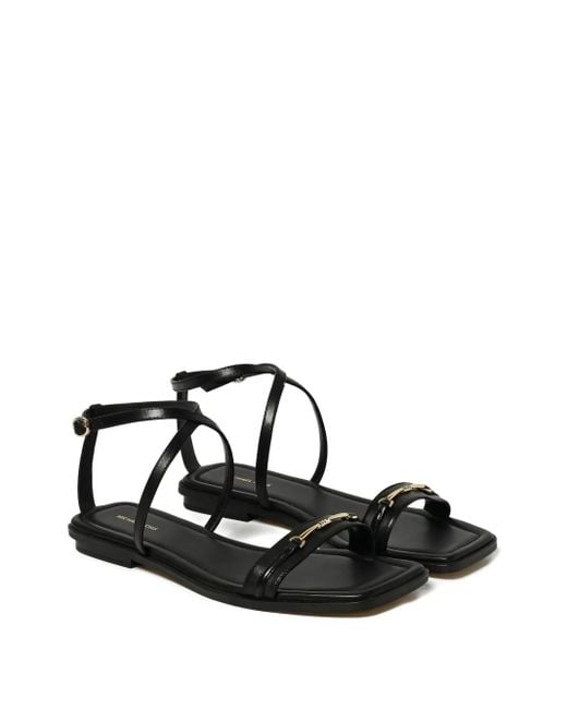 MICHAEL Michael Kors Black Buckle-Fastening Crisscross Sandals