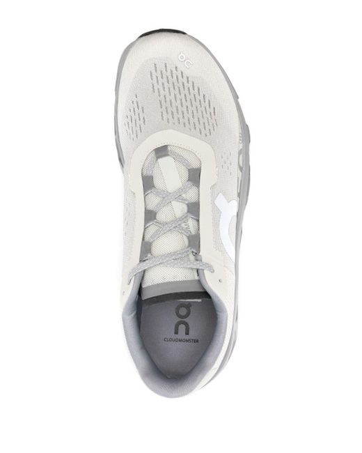 On Shoes Gray Cloudmonster Lace-up Sneakers for men