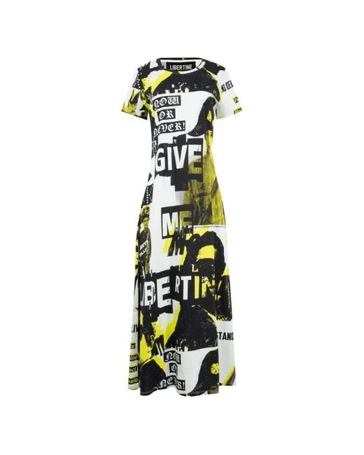 Libertine White Robe-T-Shirt À Imprimé Paix