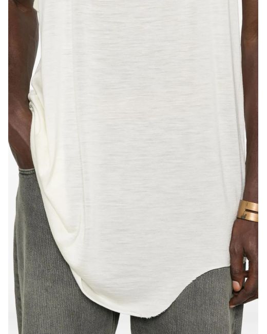 Canotta Con Scollo Ampio di Rick Owens in White da Uomo