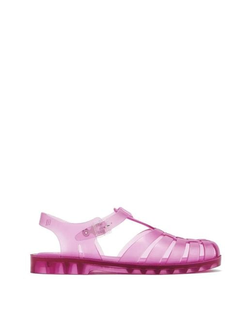 Melissa Pink T-Strap Buckle Sandals