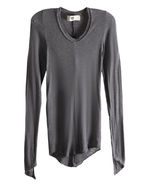 Marc Le Bihan Gray Long-Sleeve Top