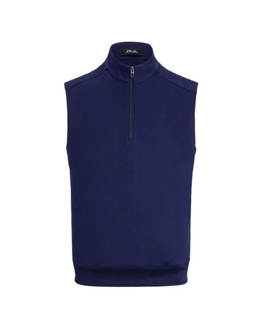 Ralph Lauren Blue Half-Zip Vest for men