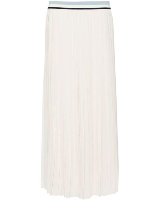 Falda midi plisada Moncler de color White