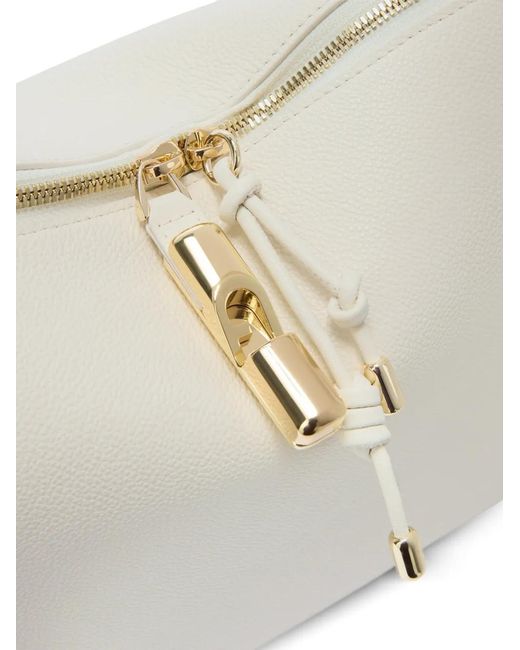 Furla White Large Debby Shoulder Bag