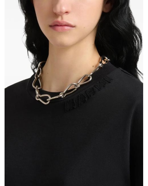 Marni Black Logo-Patch T-Shirt