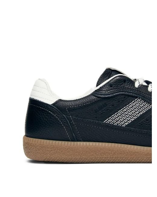 Alohas Blue Lace-Up Panelled Sneakers