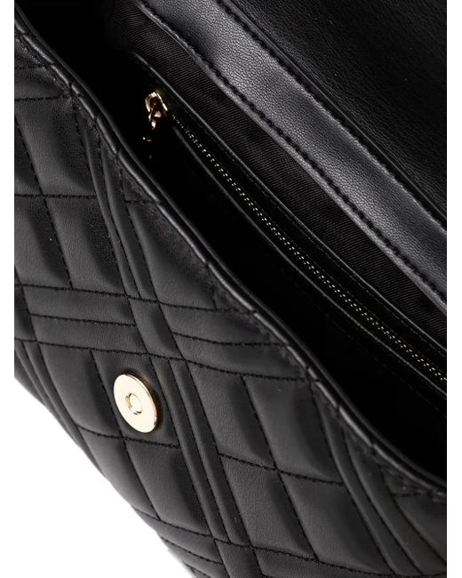 Borsa A Spalla Mini Trapuntata di Love Moschino in Black