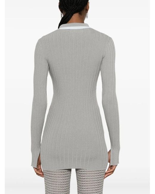 Remain Gray Ribbed-Knit Mini Dress