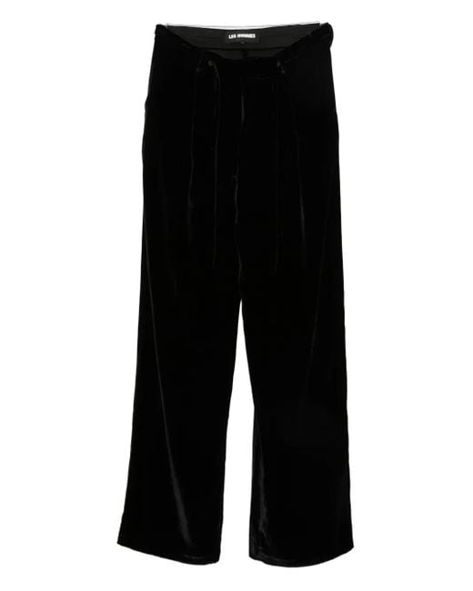 Les Hommes Broek Met Wijde Pijpen in het Black voor heren
