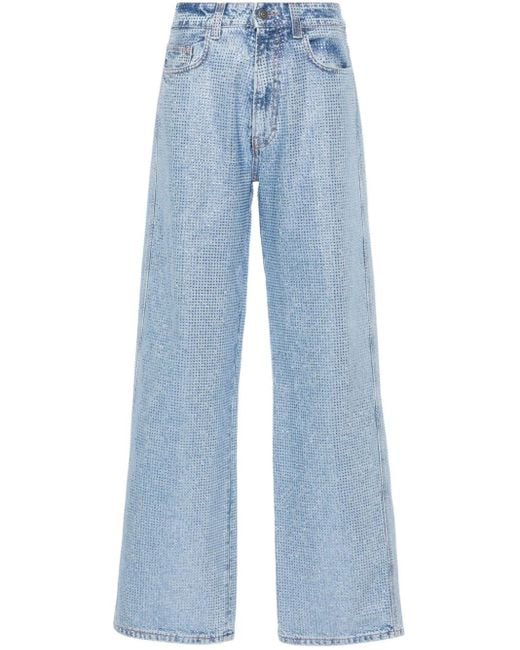 Haikure Blue Winona Low-rise Wide-leg Jeans