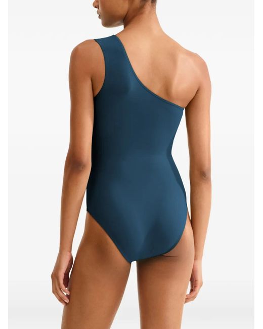 Eres Blue One-Shoulder High-Cut Swimsuit