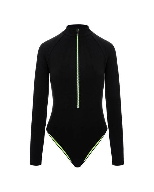 Noire Swimwear Black Maillot De Bain À Manches Longues