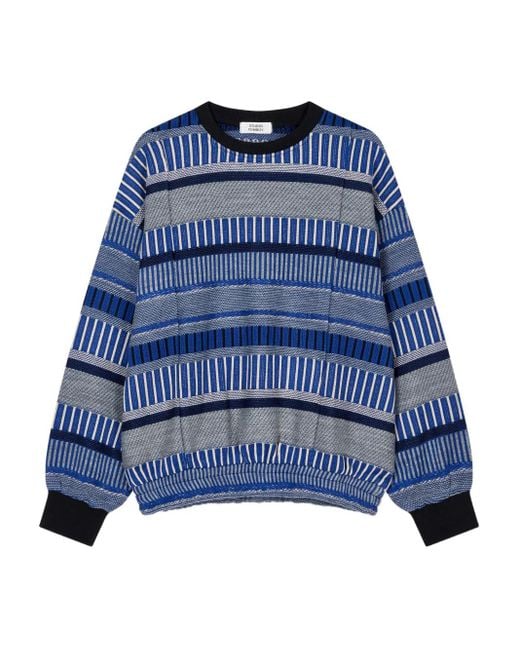 Studio Tomboy X Blue Patterned Sweatshirt