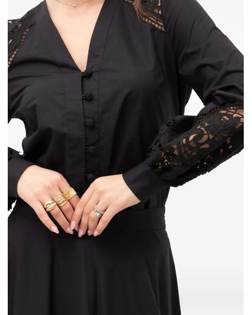 Camicia Con Inserti di Twinset in Black