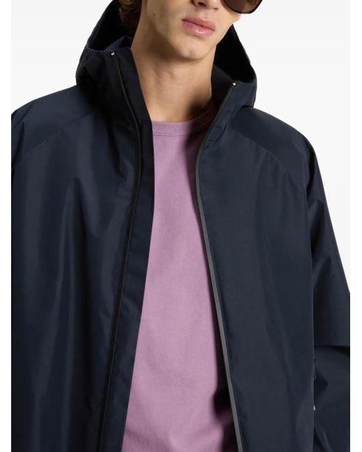 Giacca A Vento Con Cappuccio di Woolrich in Blue da Uomo
