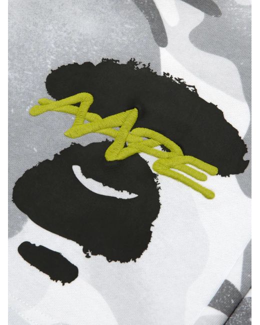 メンズ Aape By A Bathing Ape カモフラージュ トラックショーツ Gray