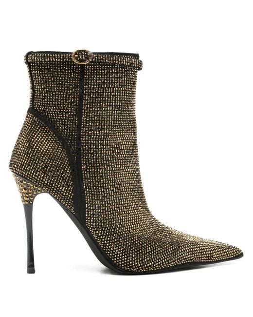 Kurt Geiger Brown 105Mm Studded Buckle Boots