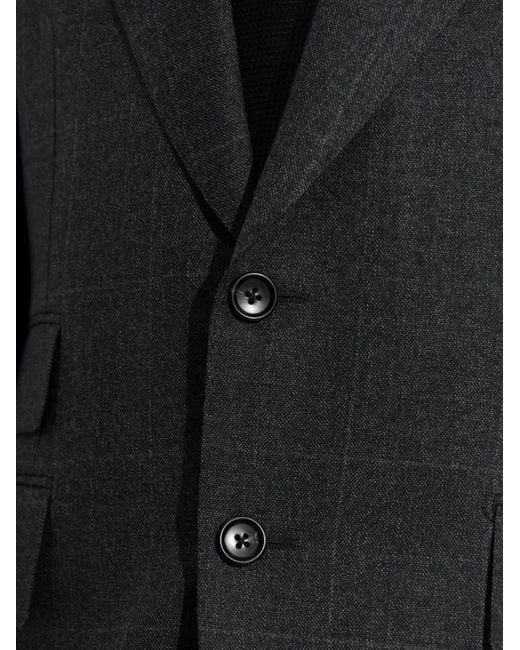 Tom Ford Black Check-Pattern Wool Suit for men