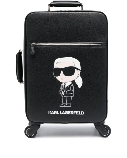 Karl Lagerfeld Black K/ikonik 2.0 Zip-up Suitcase for men