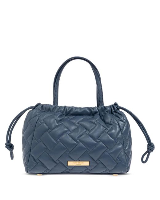Kurt Geiger Kleine Kensington Gewatteerde Shopper in het Blue